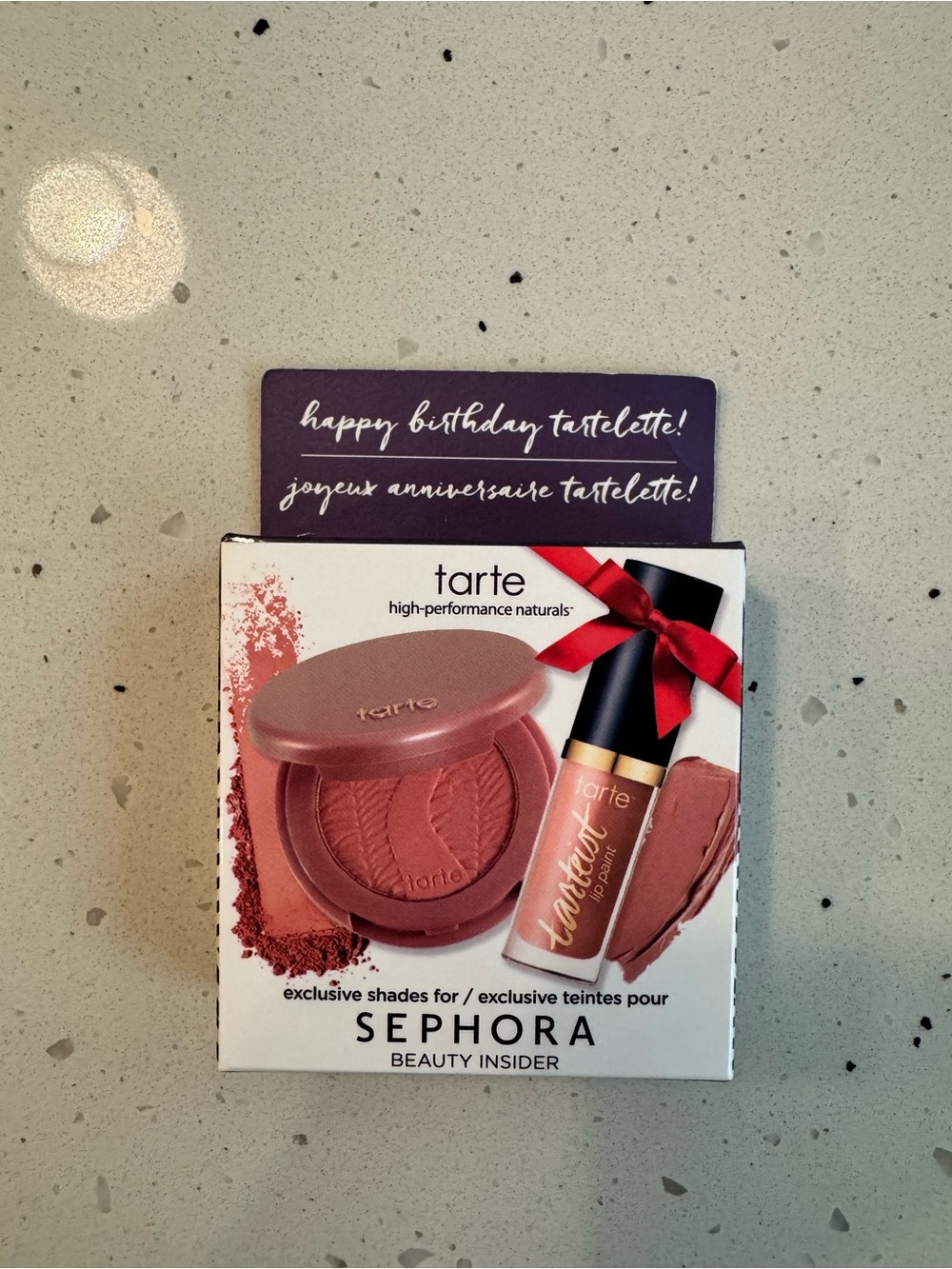 tarte Birthday Set Packaging in Purple